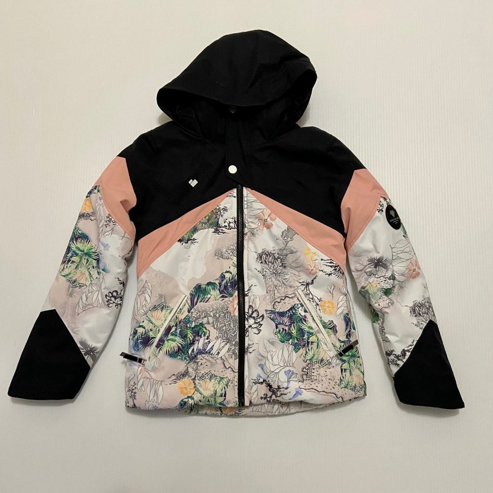 Obermeyer Girls Ski Jacket - Black, Pink size 10 - 12